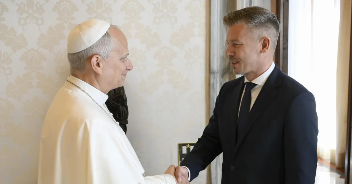Nap képe: így fogadta a pápa Magyar Pétert a Vatikánban
